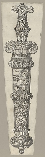 Heinrich Aldegrever, Design for a Dagger Sheath, with Cain and Abel