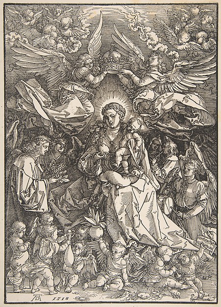 Albrecht Dürer, The Virgin Surrounded by Many Angels