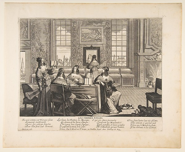 Abraham Bosse, The Foolish Virgins Conversing