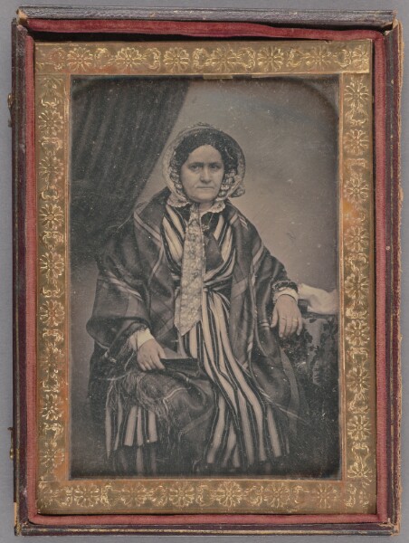 Unknown, [Portrait of a Seated Middle-aged Woman in Bonnet]