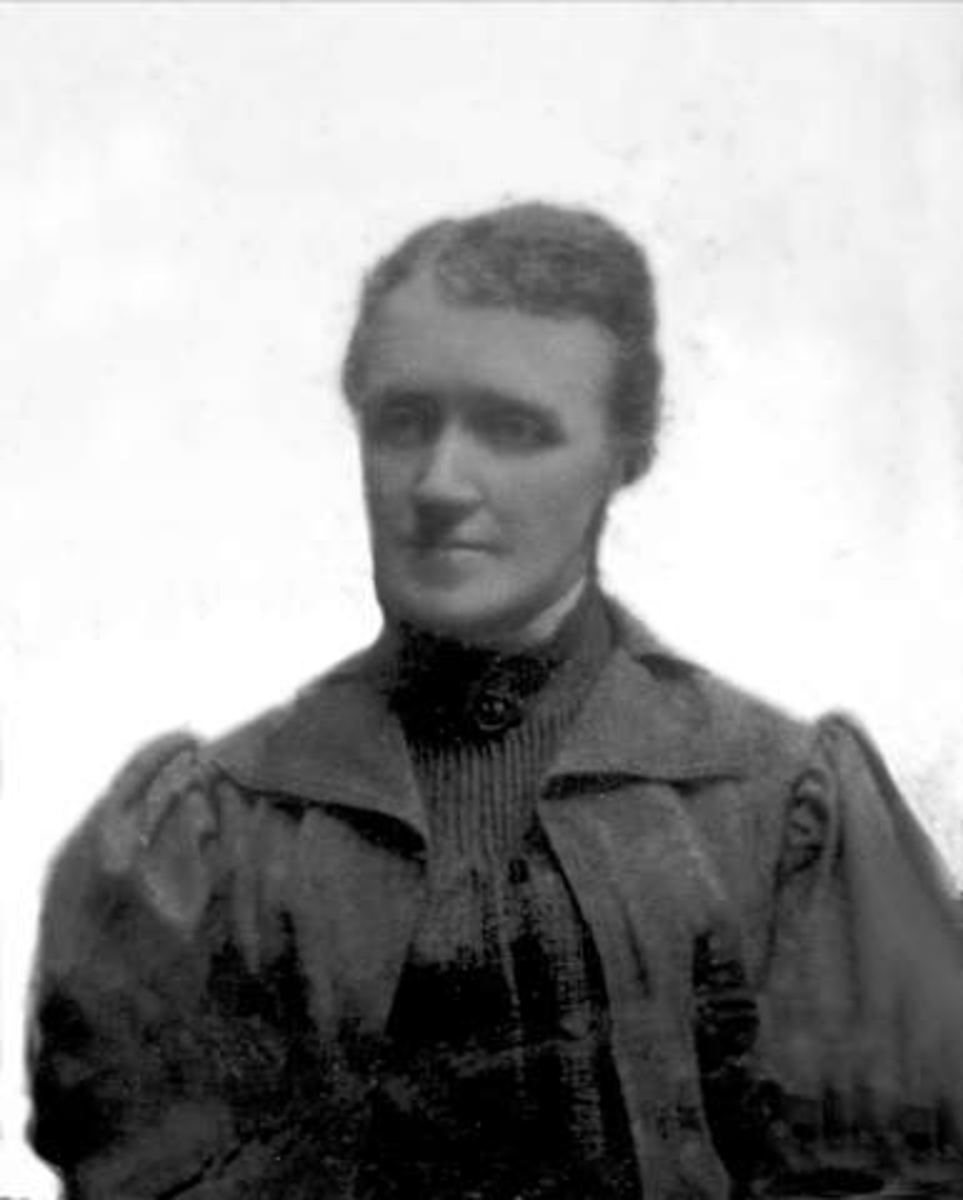 Gustav Borgen, Portrett, kvinne i mørk drakt. Fru oberst Færden.