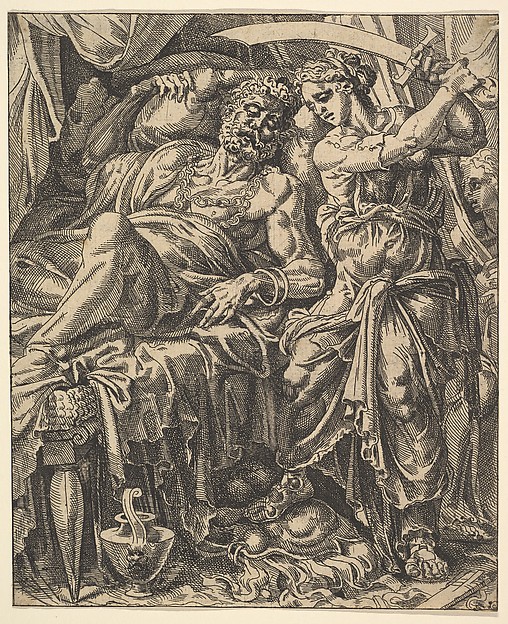 Maarten van Heemskerck, Judith Slaying Holofernes, from "The Story of Judith and Holofernes"