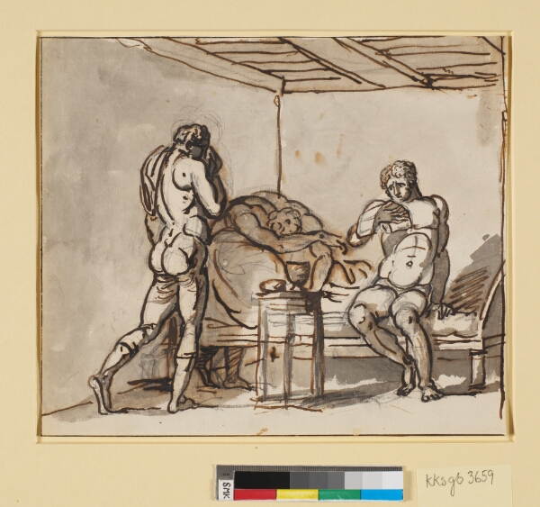 Nicolai Abildgaard, Perikles besøger Anaxagoras, der læser Athenes anklage mod ham for gudsbespottelse