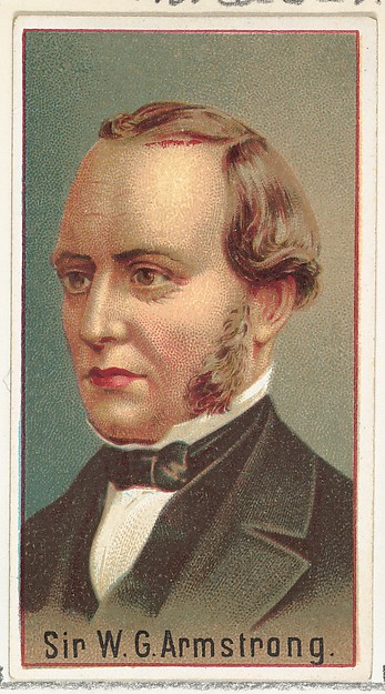 Allen & Ginter, Sir W. G. Armstrong, printer's sample for the World's Inventors souvenir album (A25) for Allen & Ginter Cigarettes