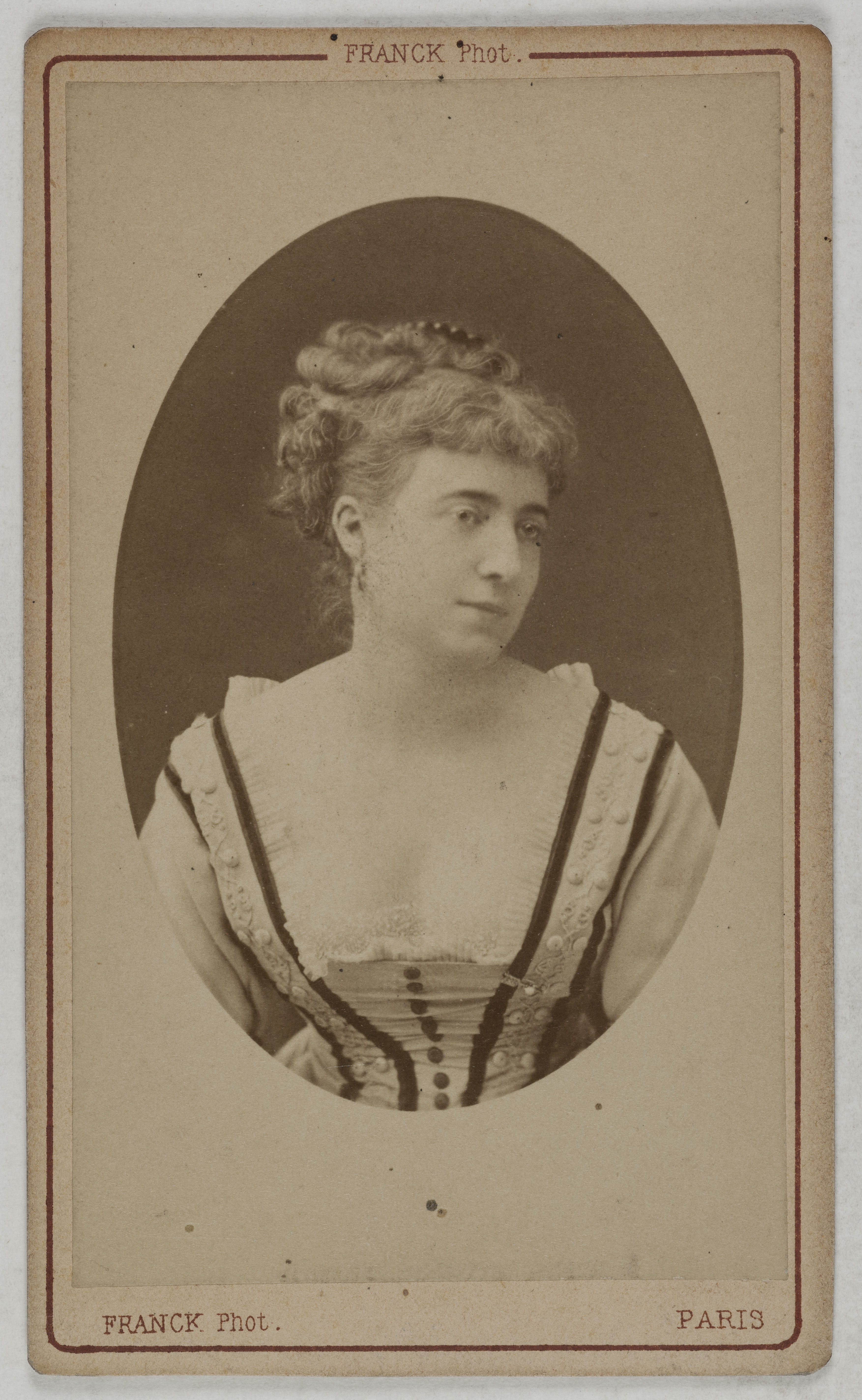 Franck, Portrait de Donvé Marguerite, (née Marguerite Dumont), (1852-1904), (actrice)
