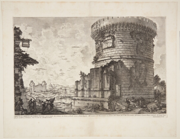 Giovanni Battista Piranesi, Plautiernes gravmæle nær Ponte Lugano på vejen mellem Rom og Tivoli