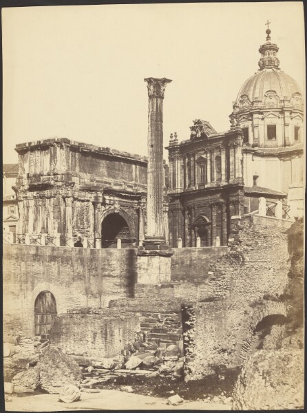 Unknown, [Ruins and the Arch of Septimius Severus]