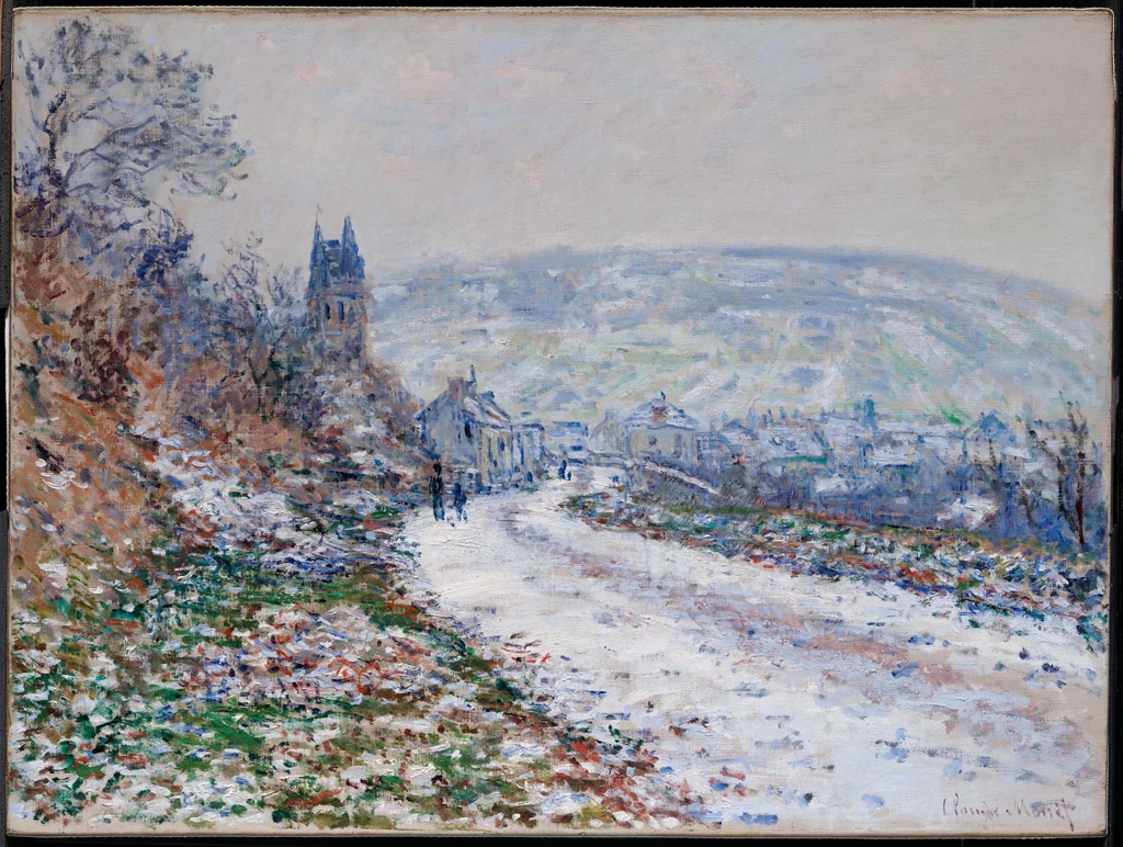 Claude Monet, Entrance to the Village of Vétheuil in Winter
