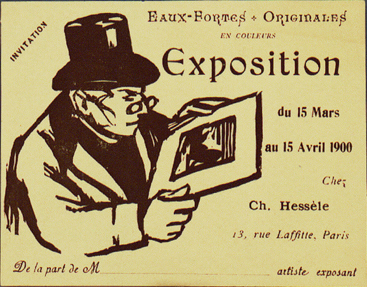 Anonym, INVITATION; Exposition du 15 Mars au 15 Avril 1900; Chez Ch. Hessèle