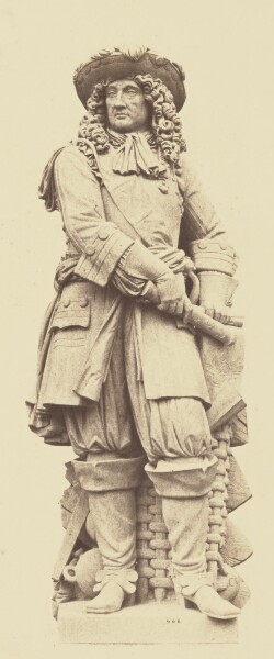 Édouard Baldus, ["Vauban", Statue by Gustave Crauk, Decoration of the Louvre, Paris]