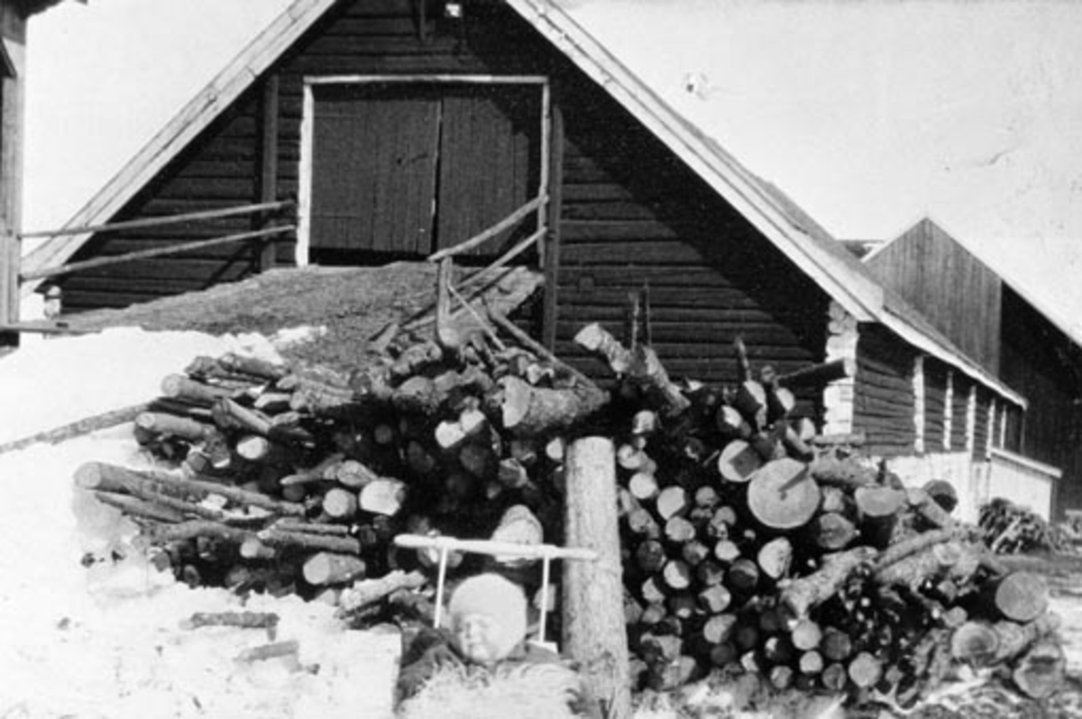 Anno Domkirkeodden, Eksteriør, låvebrua på den eldste delen av låven på Hoelstad, Nes, Hedmark.
