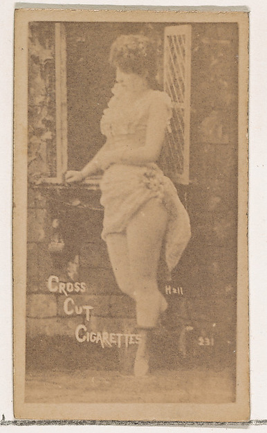W. Duke, Sons & Co., Card Number 231, Miss Hall, from the Actors and Actresses series (N145-1) issued by Duke Sons & Co. to promote Cross Cut Cigarettes