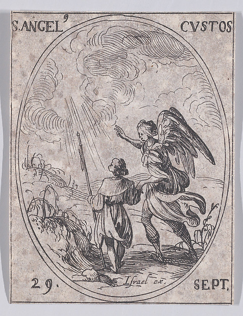 Jacques Callot, Le Saint Ange Gardien (The Guardian Angel), September 29th, from "Les Images De Tous Les Saincts et Saintes de L'Année" (Images of All of the Saints and Religious Events of the Year)
