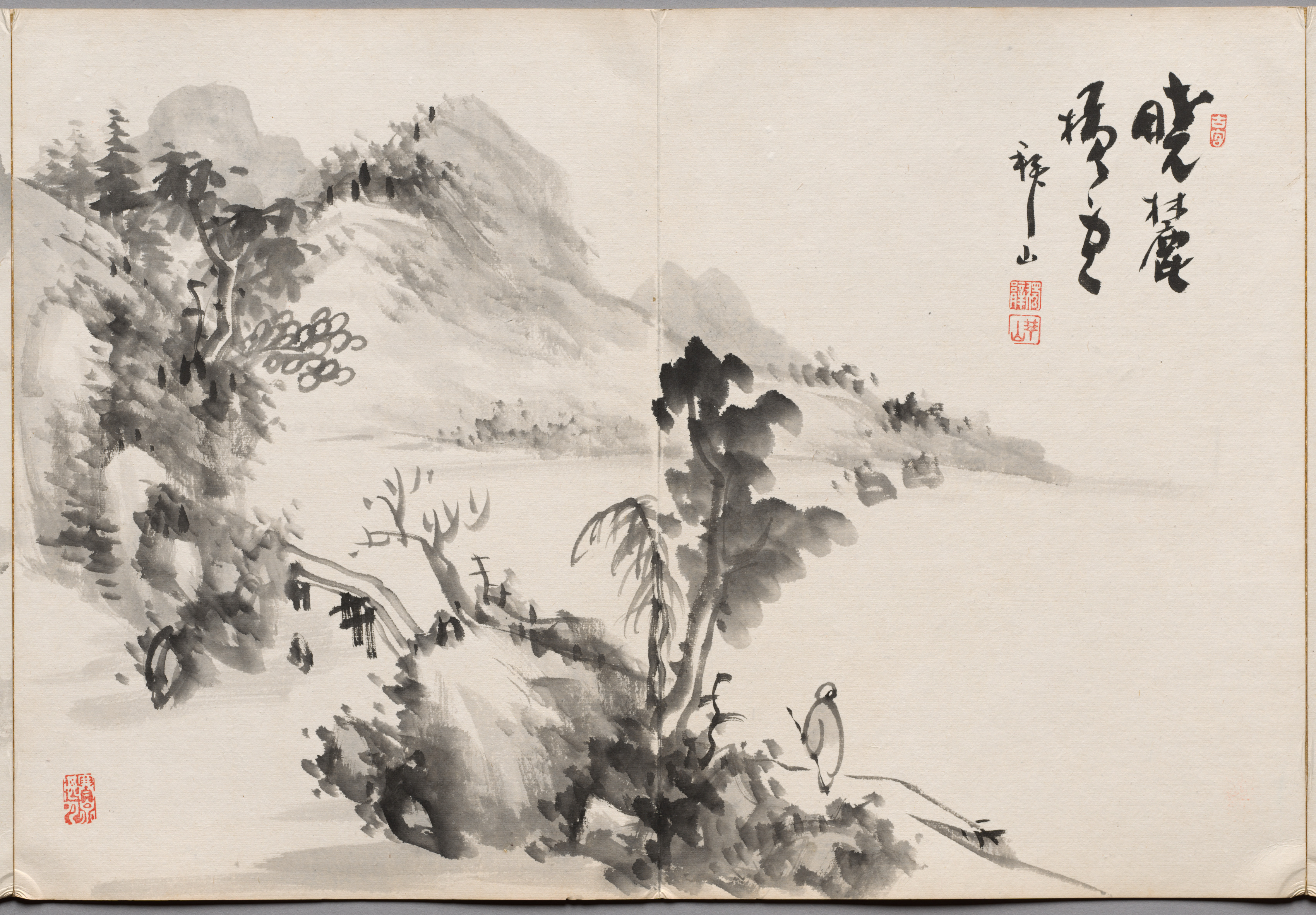 Yoshitsugu Haizan, Painting Three from Album of Paintings by Haizan
