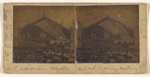 Unknown, [Railroad exposition building, France?] (recto); [Railroad exposition building, France?] (verso)