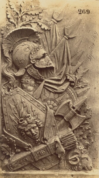 Édouard Baldus, [Detail of the Decoration of the Pavillon Richelieu, Louvre, Paris]