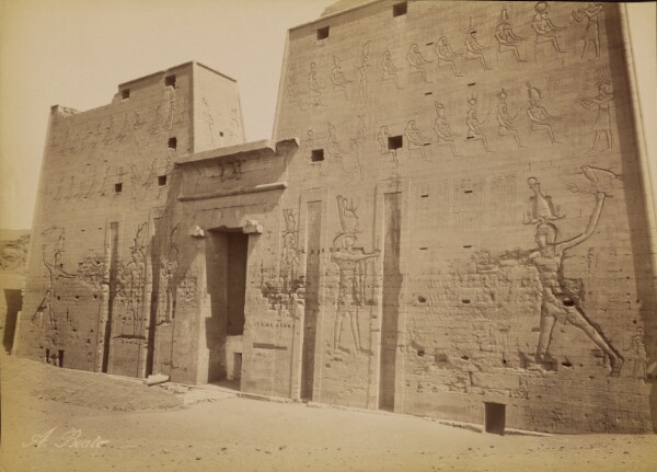 Antonio Beato, [Temple Pylon at Edfu] / [Edfou, Pylone du Temple]