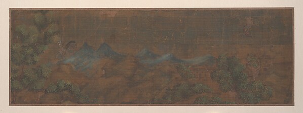 Unidentified artist, Landscape Painting of Figure in Woodland Setting