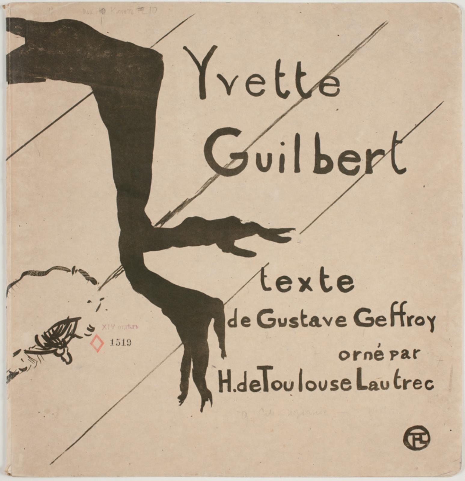 Henri de Toulouse-Lautrec, Yvette Guilbert. Albumforside