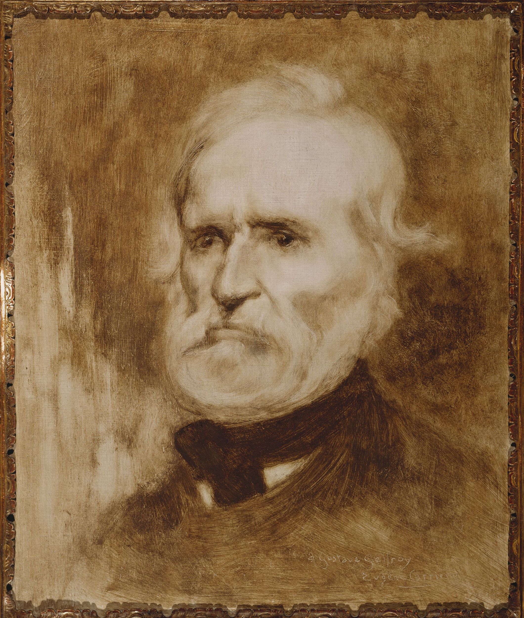 Eugène Carrière, Portrait d'Auguste Blanqui (1805-1881), homme politique.