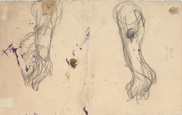 Karl Isakson, To figurstudier ("Den druknende"?)