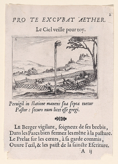 Jacques Callot, L'Oeil Vigilant (The Vigilant Eye), plate 2 from "Lux Claustri ou La Lumière du Cloitre" (The Light of the Cloisters)