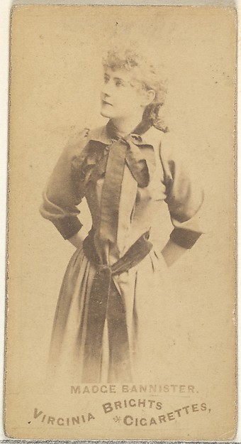 Allen & Ginter, Madge Bannister, from the Actors and Actresses series (N45, Type 1) for Virginia Brights Cigarettes