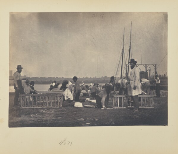 A. J. Russell, [Constructing blanket boats]