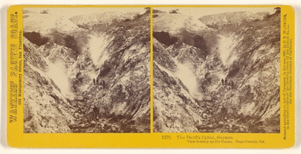 Carleton Watkins, The Devil's Canon, Geysers. View looking up the Canon, Napa County, Cal.