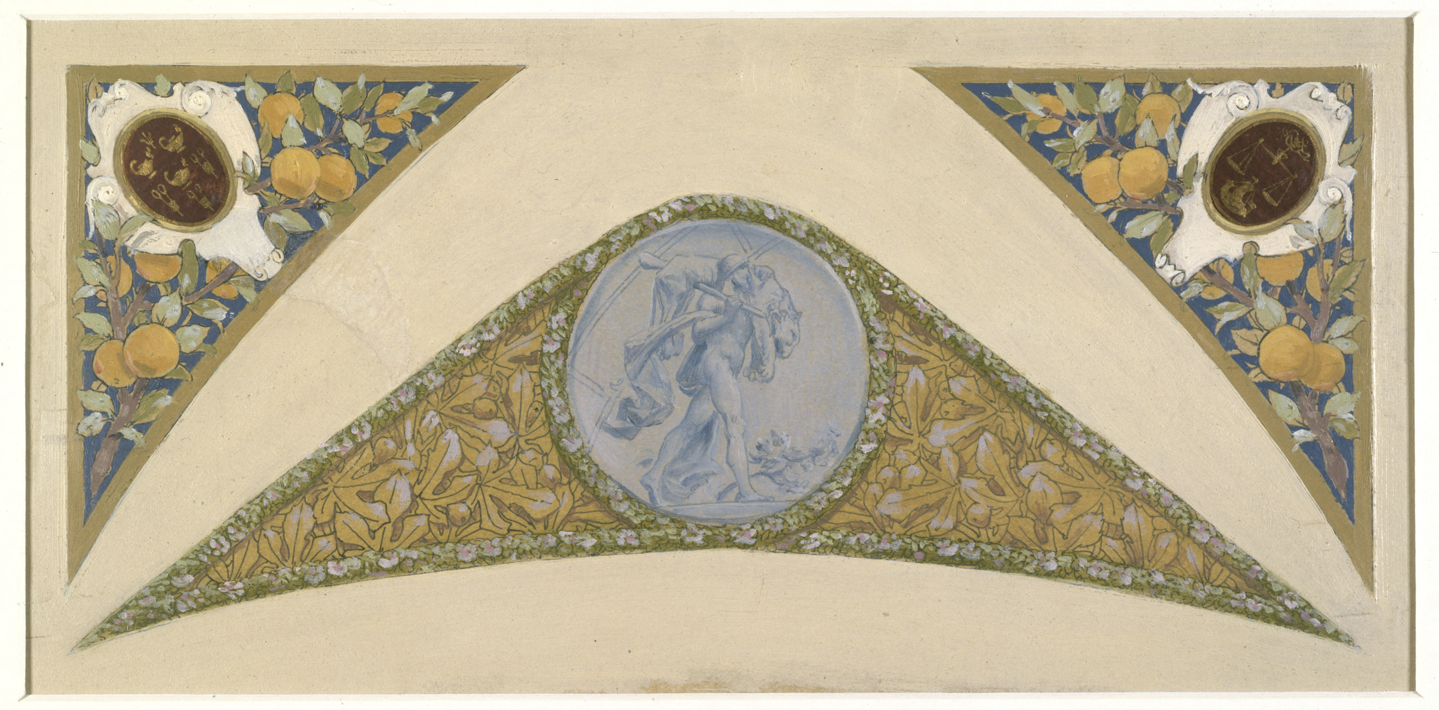 Luc-Olivier Merson, Esquisse pour l'escalier des Fêtes de l'Hôtel de Ville de Paris : Lion