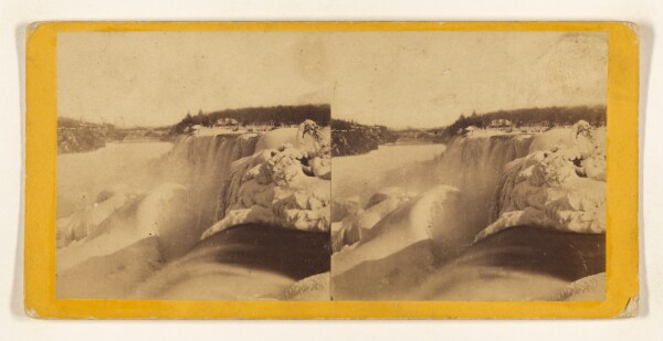 Edward and Henry T. Anthony & Co., Niagara in Winter. American Fall from the Hog's Back, Showing the Heavy Ice Mounds.