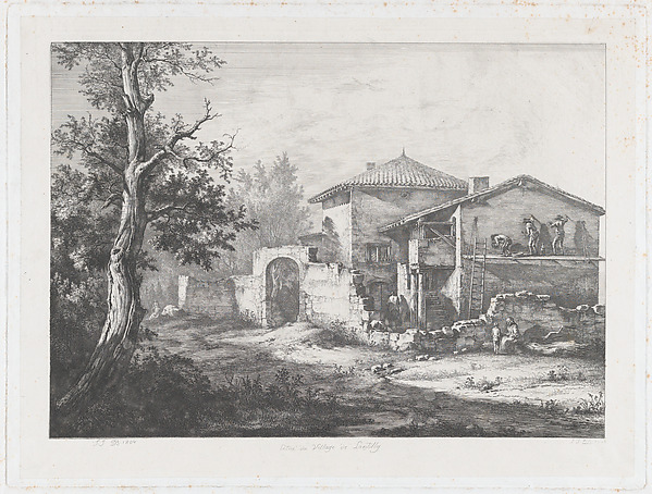 Jean Jacques de Boissieu, Entrance to the Village of Lentilly