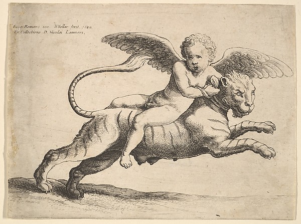 Wenceslaus Hollar, Cupid on a tiger