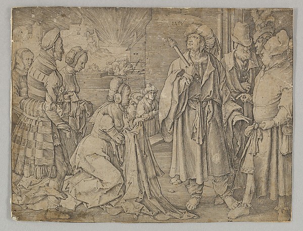 Lucas van Leyden, Potiphar's Wife Acuses Joseph