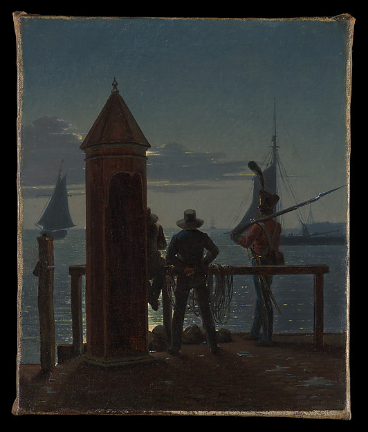 Martinus Rørbye, View from the Citadel Ramparts in Copenhagen by Moonlight