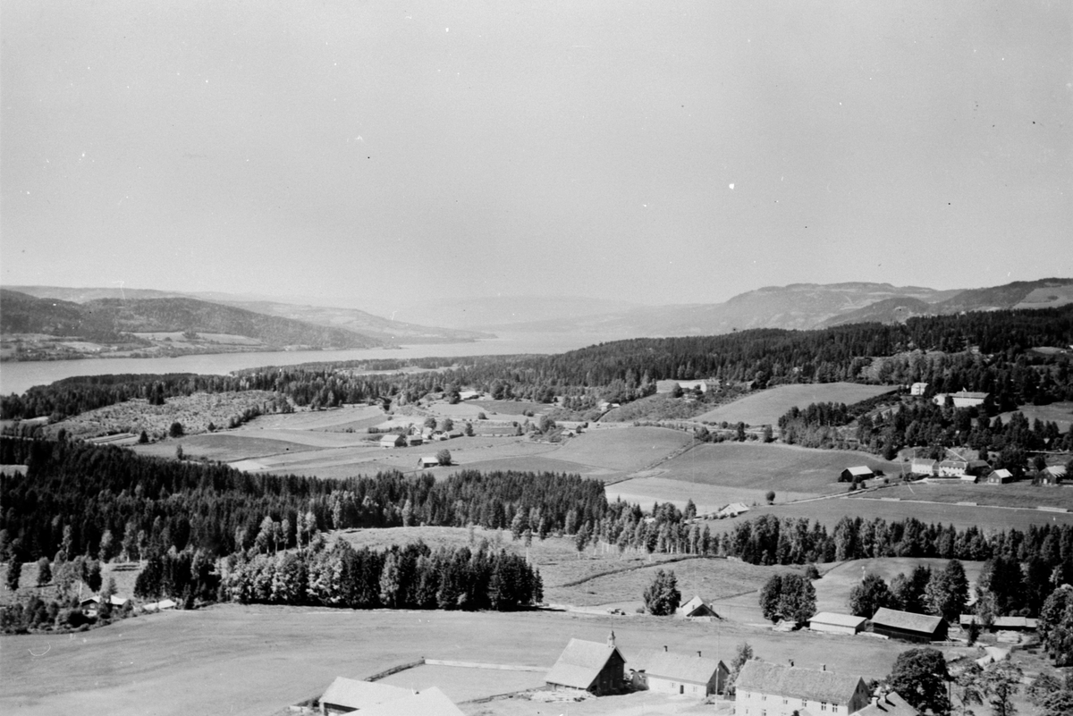 Anno Domkirkeodden, Flyfoto, landskap, Ringsaker.