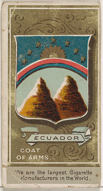 W. Duke, Sons & Co., President Caamano of Ecuador, from the Rulers, Flags, and Coats of Arms series (N126-2) issued by W. Duke, Sons & Co.