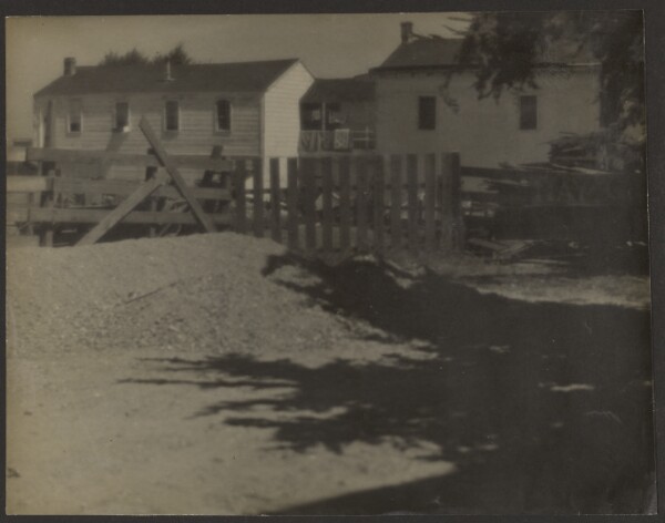 Louis Fleckenstein, [House with Pile of Gravel]