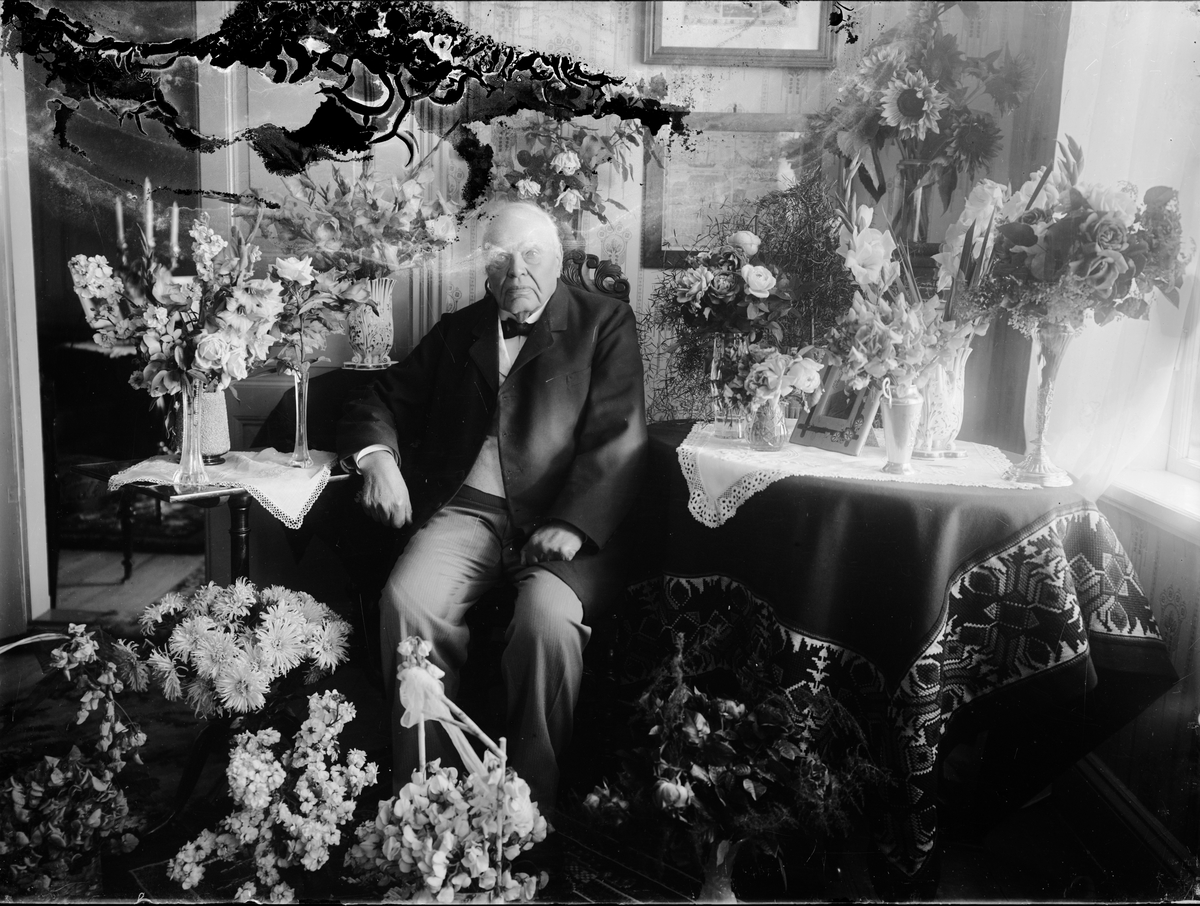 Skötsner-Edhlund, Borgmästare Johan Wahlund 80 år, Östhammar, Uppland 1916