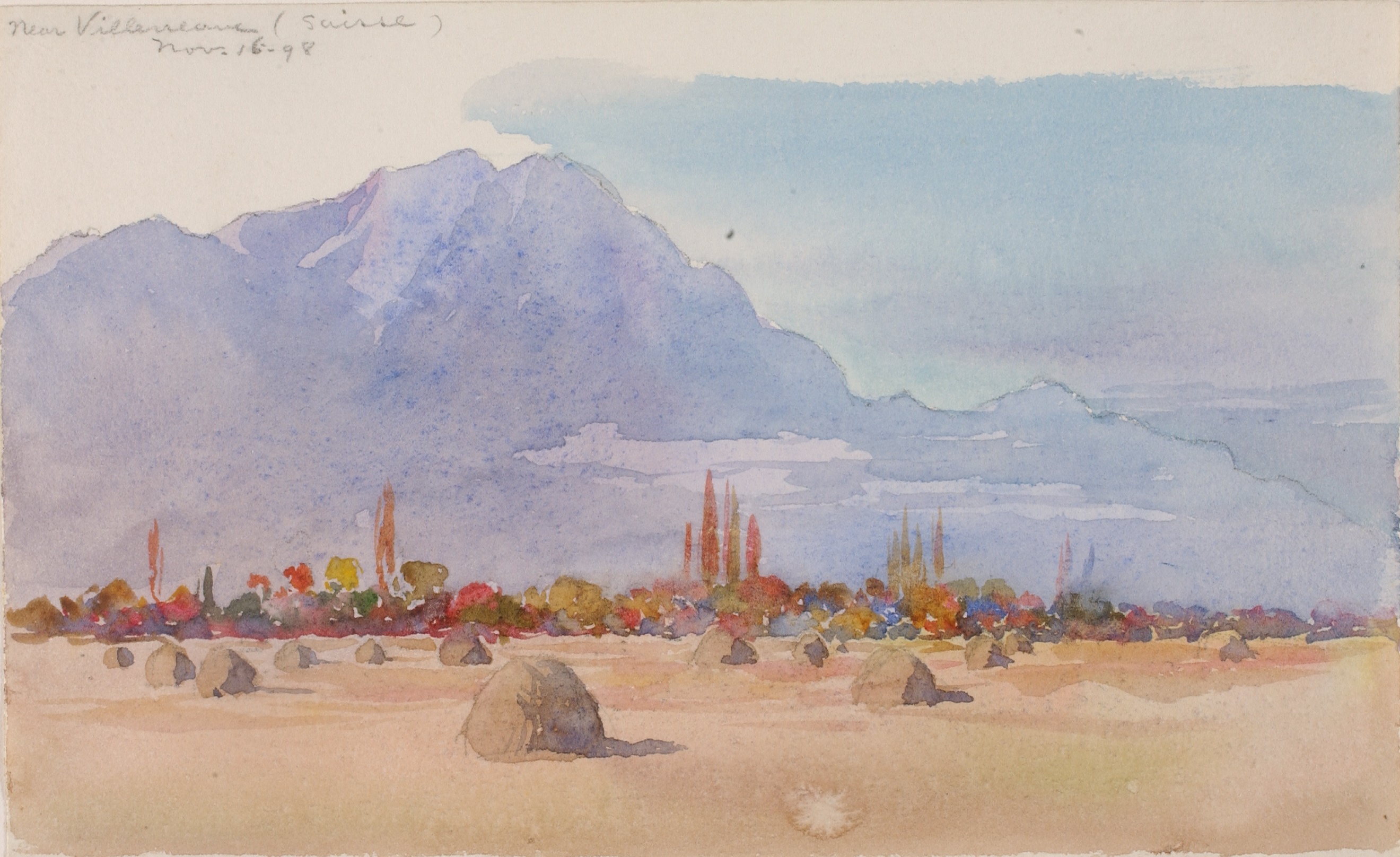 George Elbert Burr, Near Villeneuve, Suisse