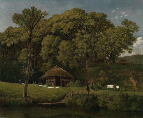 Wouter Johannes van Troostwijk, A Barn on the Bank of a Stream in Gelderland