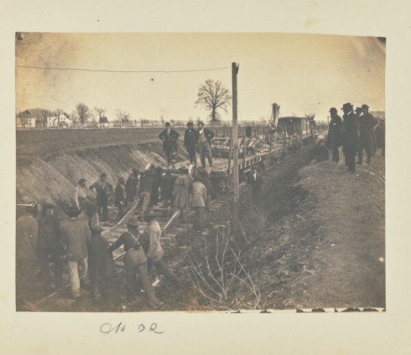 A. J. Russell, Wrecking Train and Gang clearing Wreck