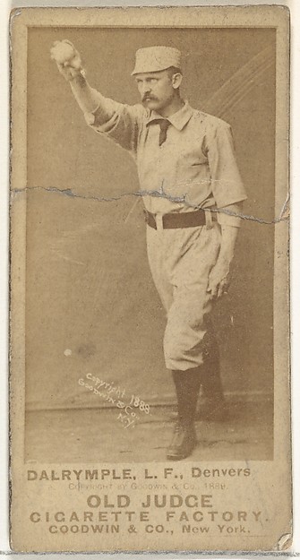 Goodwin & Company, Abner Frank Dalrymple, Left Field, Denver, from the Old Judge series (N172) for Old Judge Cigarettes