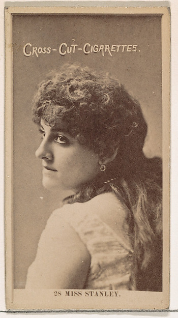 W. Duke, Sons & Co., Card Number 28, Miss Stanley, from the Actors and Actresses series (N145-2) issued by Duke Sons & Co. to promote Cross Cut Cigarettes