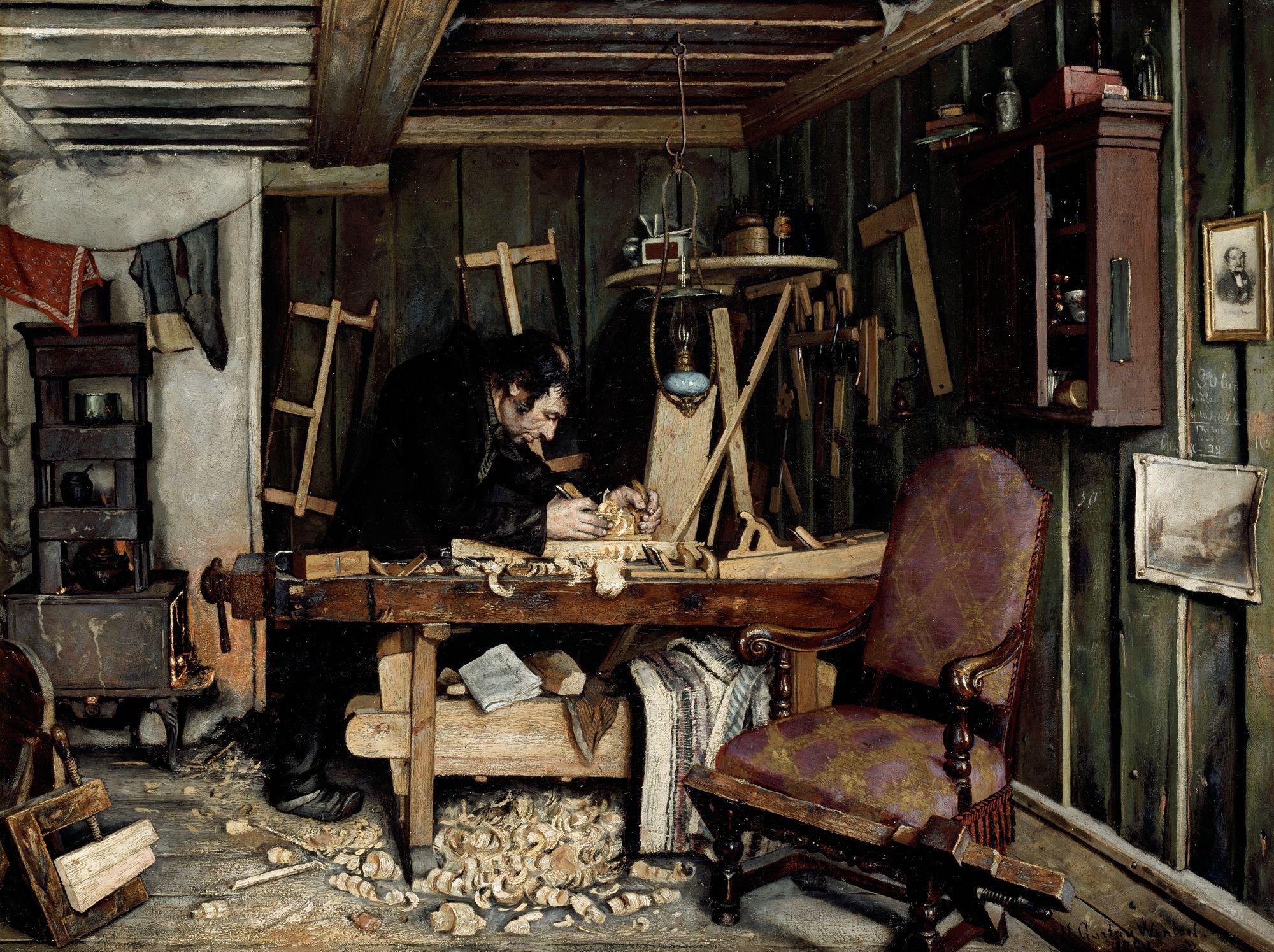 Gustav Wentzel, A Carpenter's Workshop
