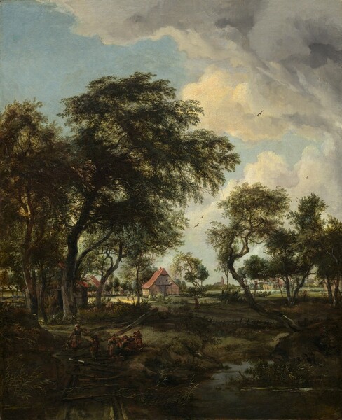 Meindert Hobbema, A Farm in the Sunlight