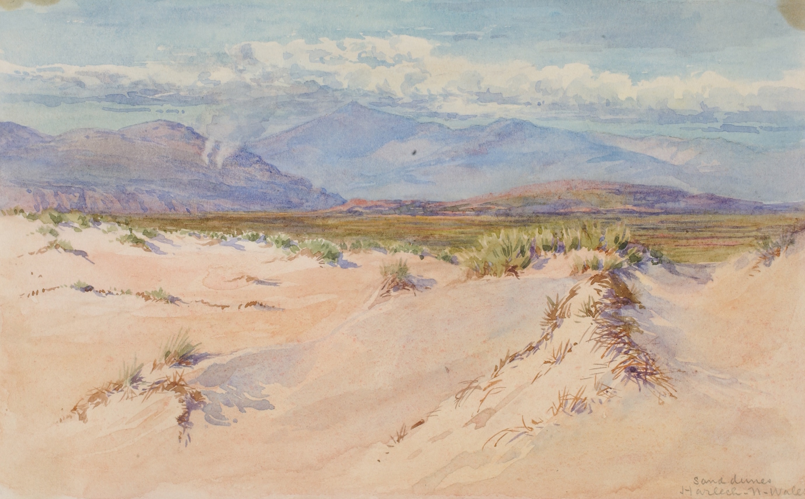 George Elbert Burr, Sand Dunes, Harlech, North Wales