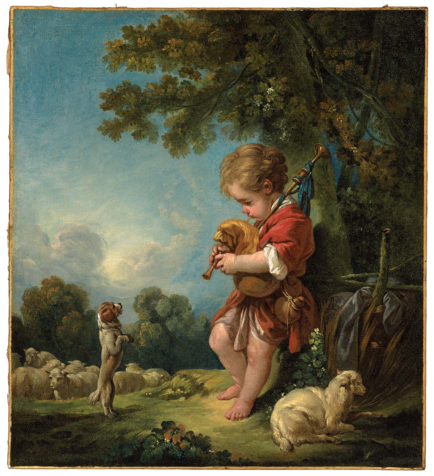 François Boucher, Shepherd Boy Playing Bagpipes