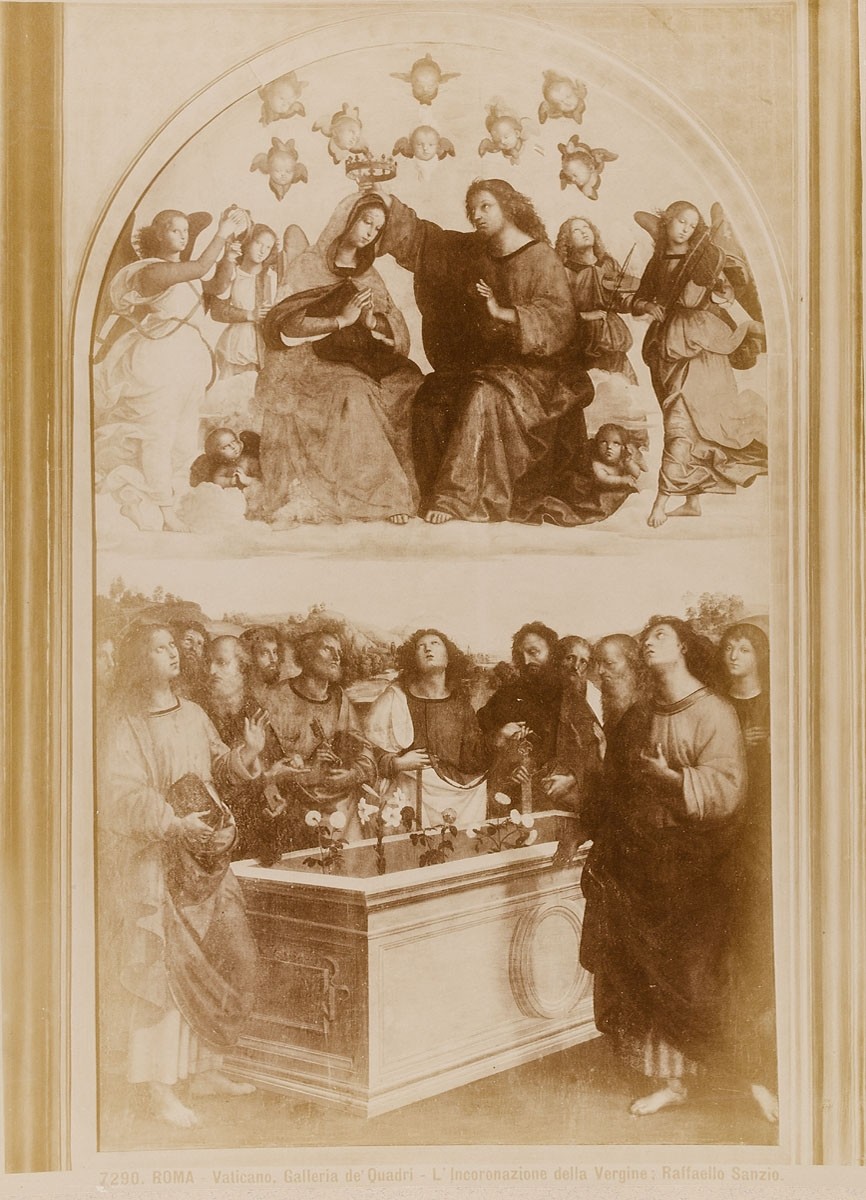 Giacomo Brogi, Roma - Vaticano, Galleria de'Quadri: L'Incoronazione della Vergine, Raffaello Sanzio