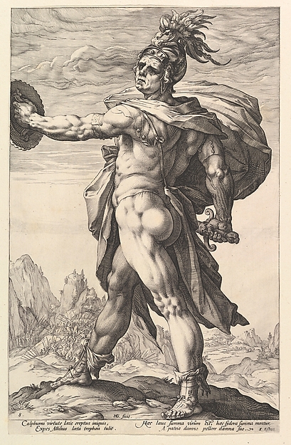 Hendrick Goltzius, Calphurnius, from "The Roman Heroes"